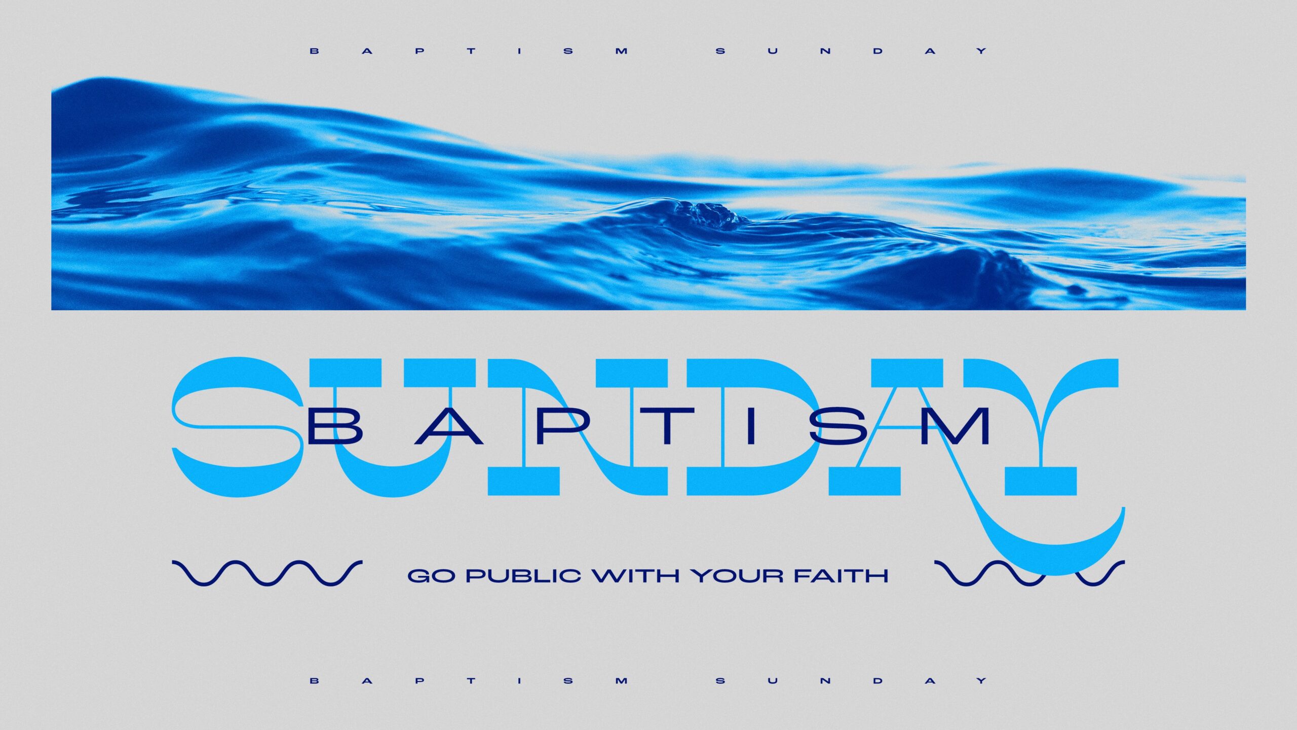 Baptism Sunday Duotone Waves Sea Clean